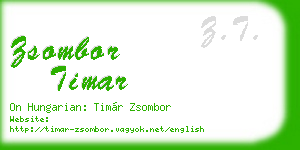 zsombor timar business card